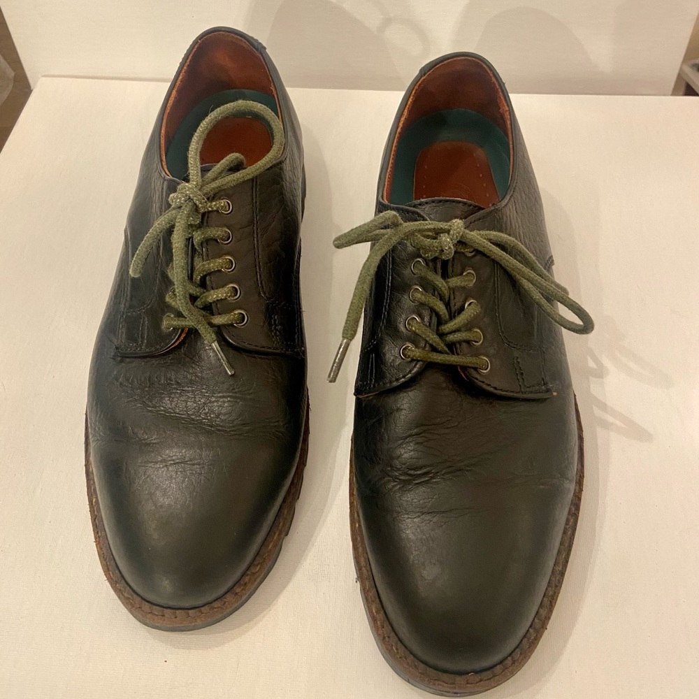 H.S. TRASK Bison Leather Oxford Shoes Lace-up Size 9.5